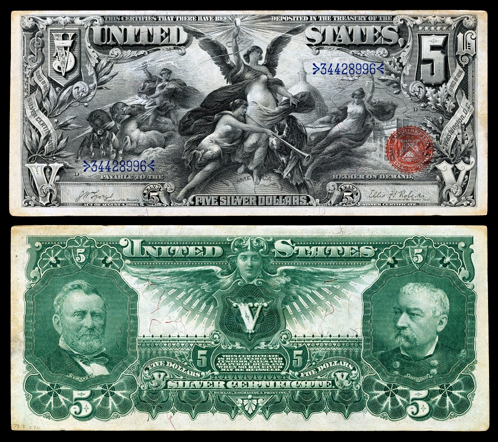 1890s Educational silver certificates from US Treasury