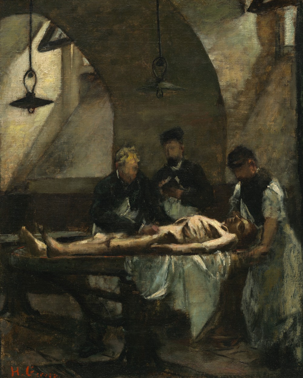 1890s painting of an autopsy