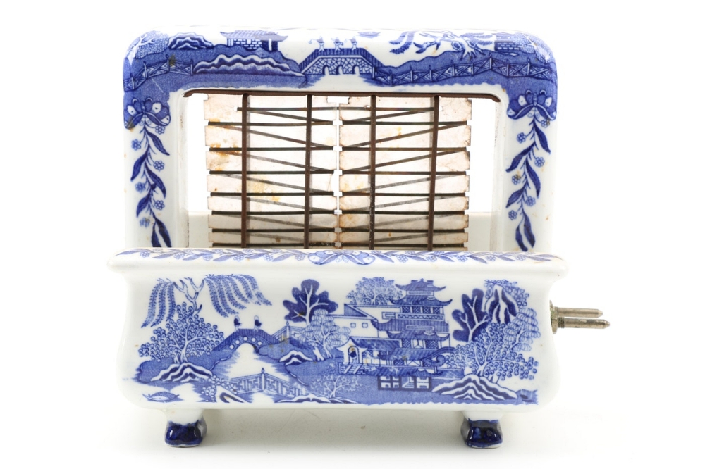 blue willow Toastrite china toaster