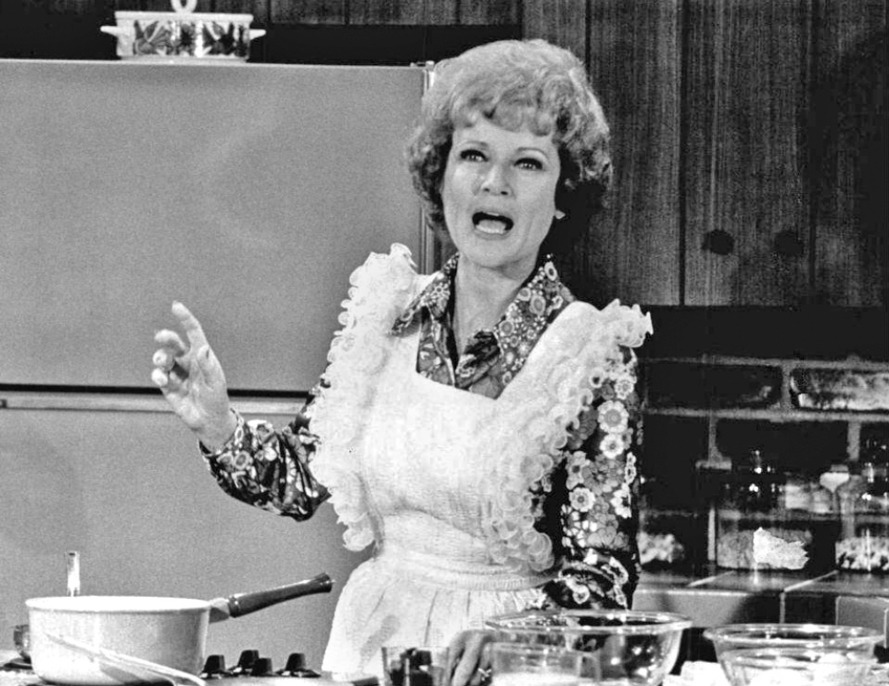 promo photo of Betty White as Sue Ann Nivens in 1973