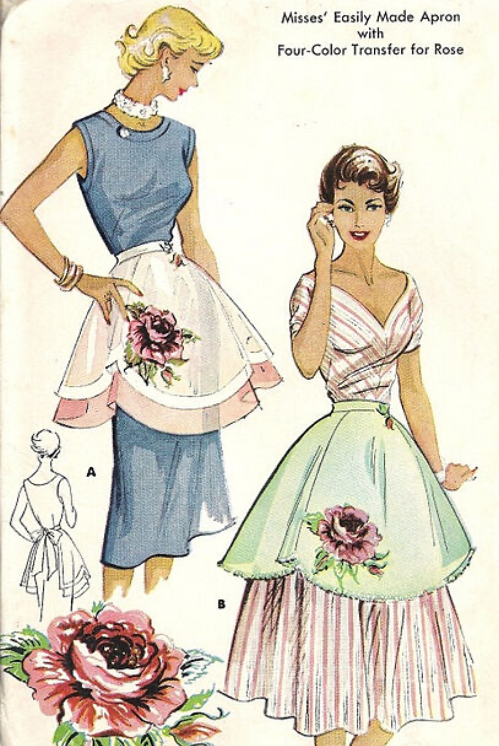 1950s housewife hostess apron pattern