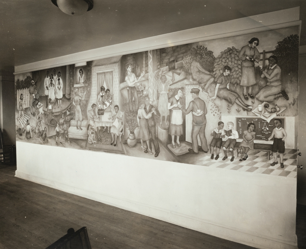 Mural at Harlem Hospital, 1930s.