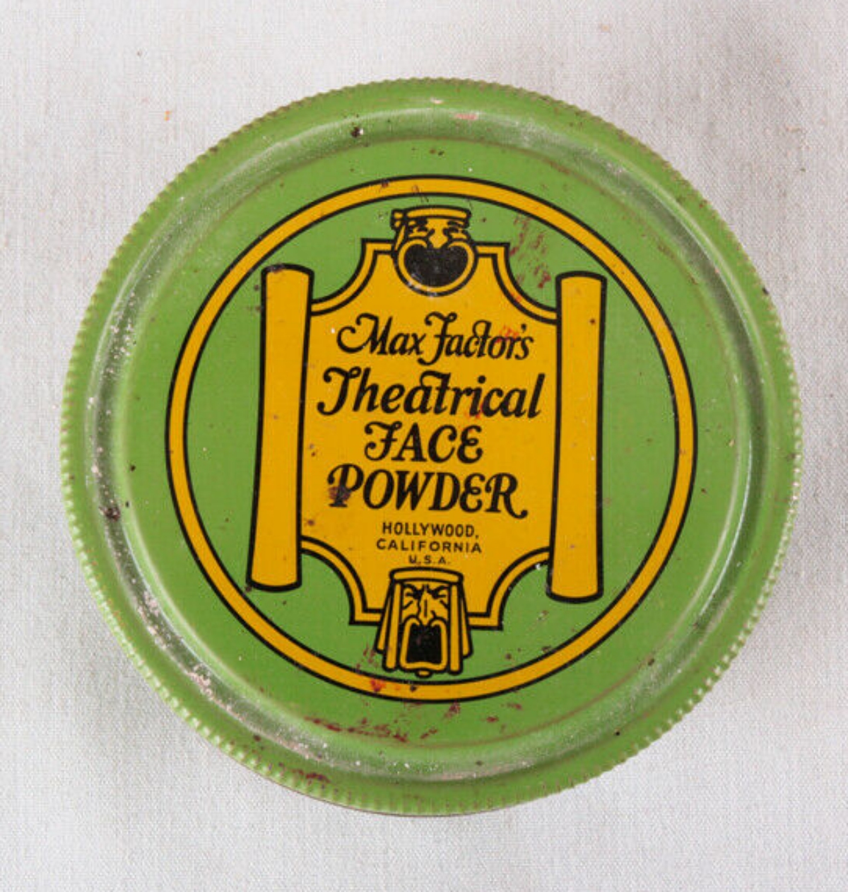 Max Factor Theatrical Face Powder tin from 1930s