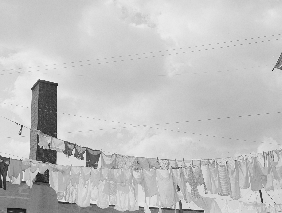 laundry hanging out to dry