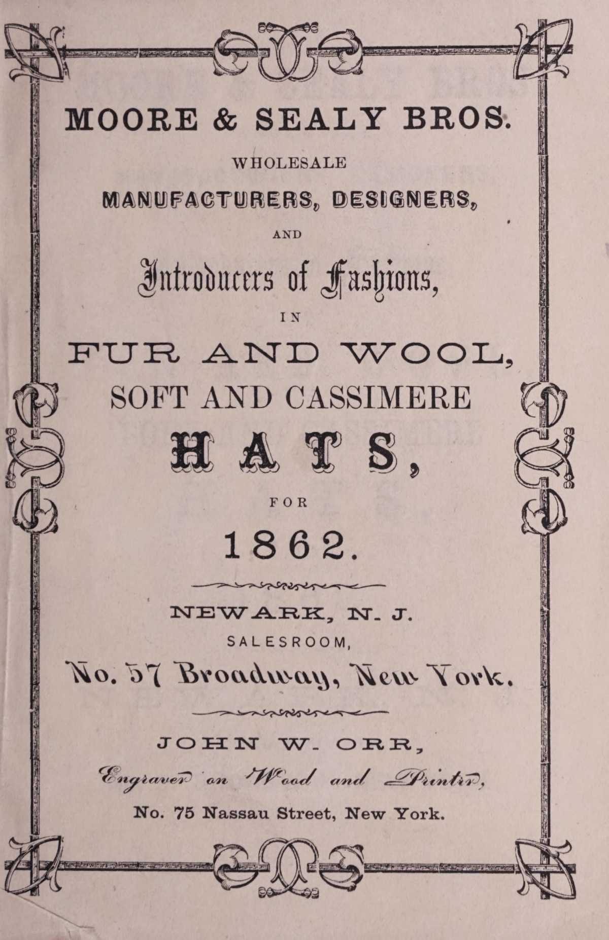 1860s men's hat catalog