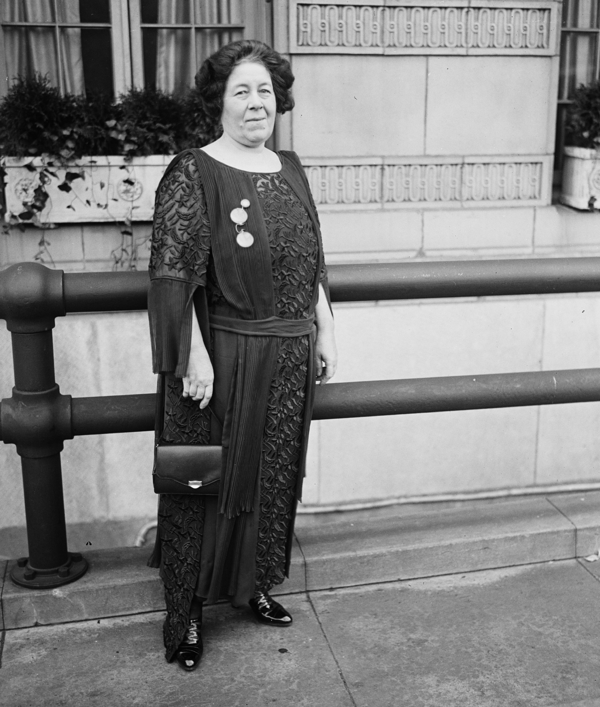 older woman in the 1920s all dressed up