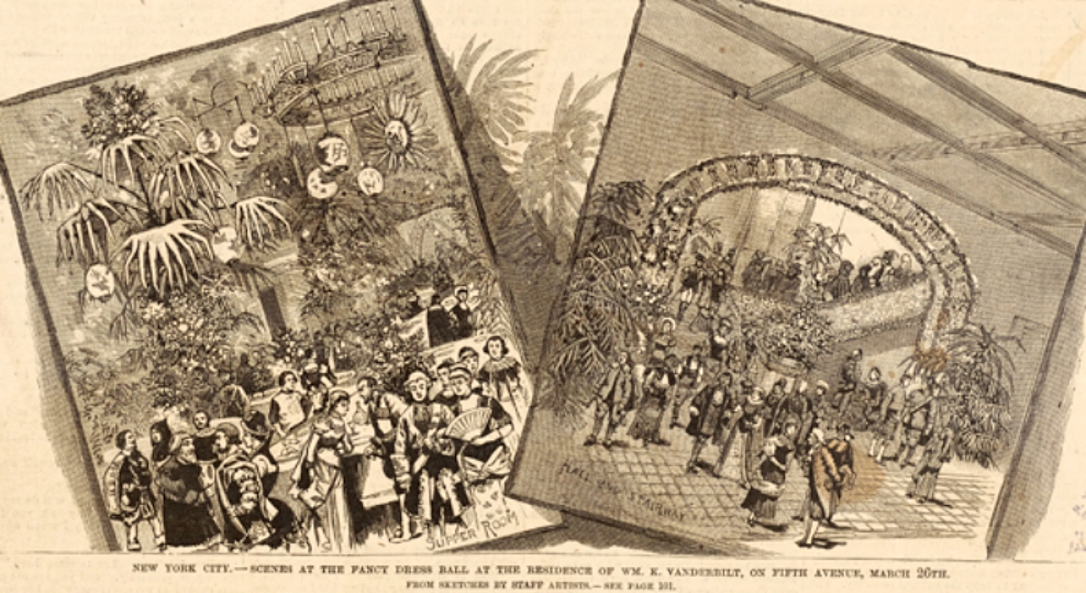 illustration of the 1883 ball from a newspaper