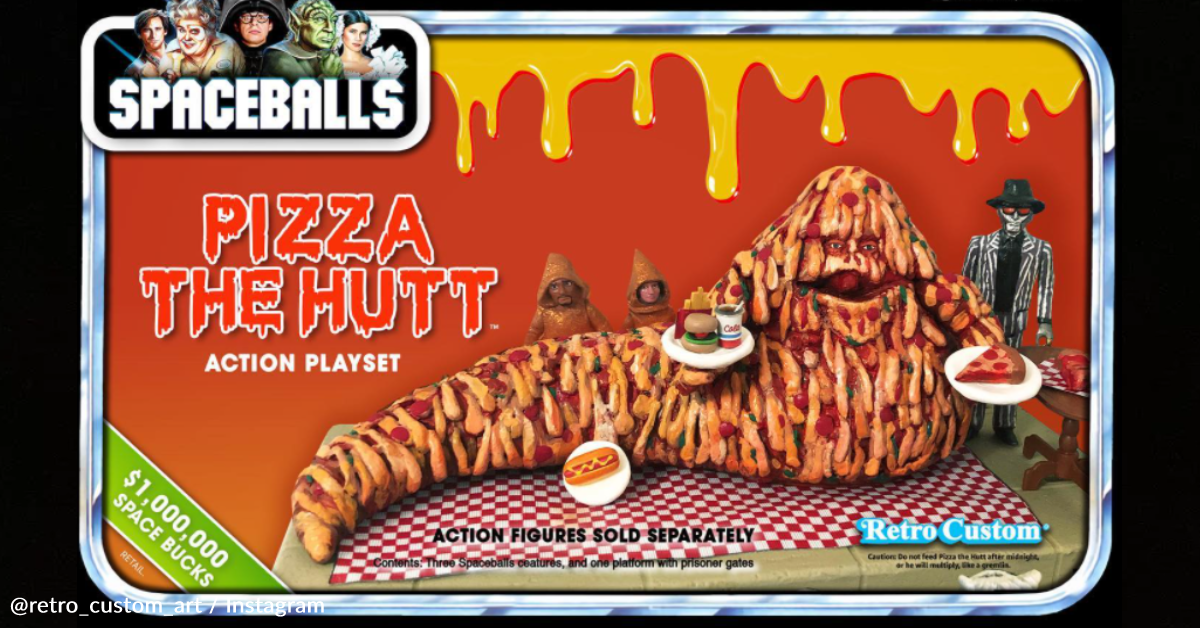 Artist Creates Retro Spaceballs ‘pizza The Hutt’ Playset Dusty Old Thing