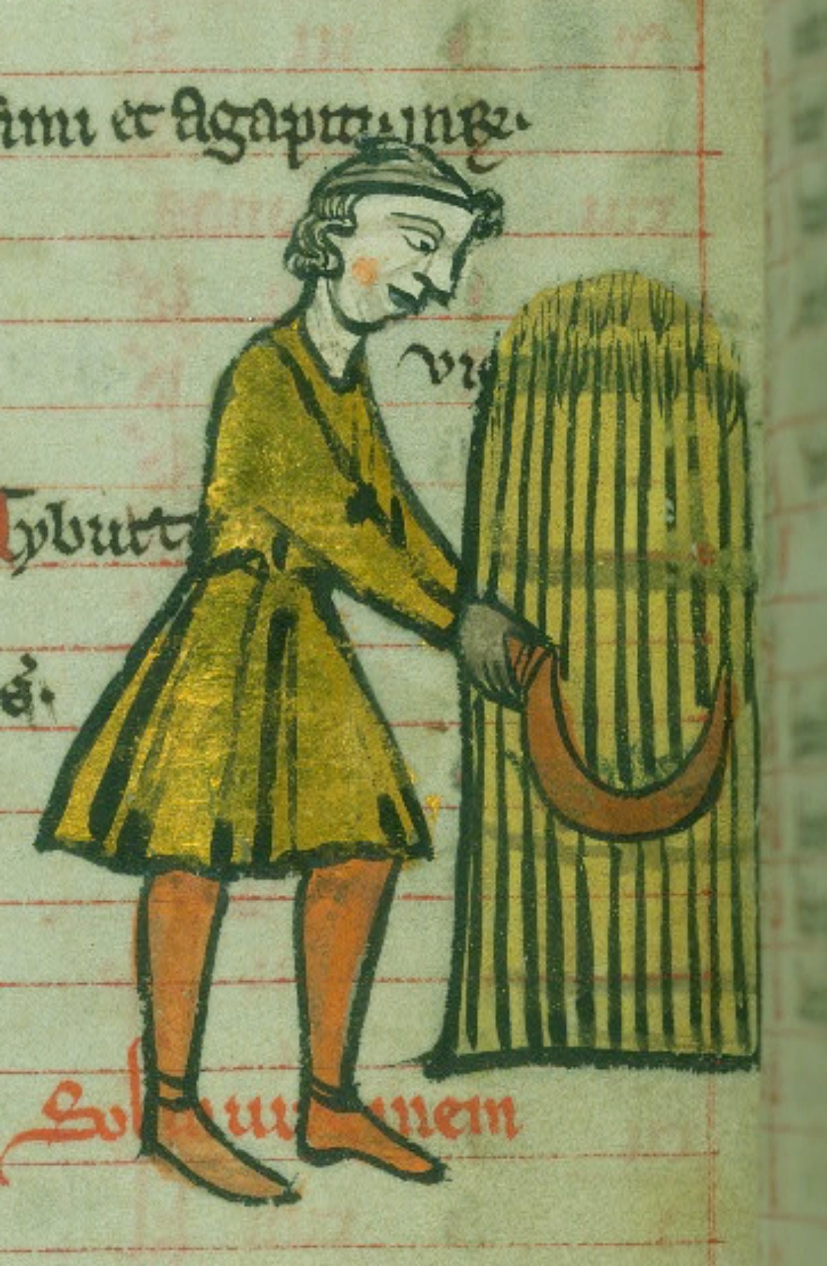 harvesting wheat depicted in medieval manuscript