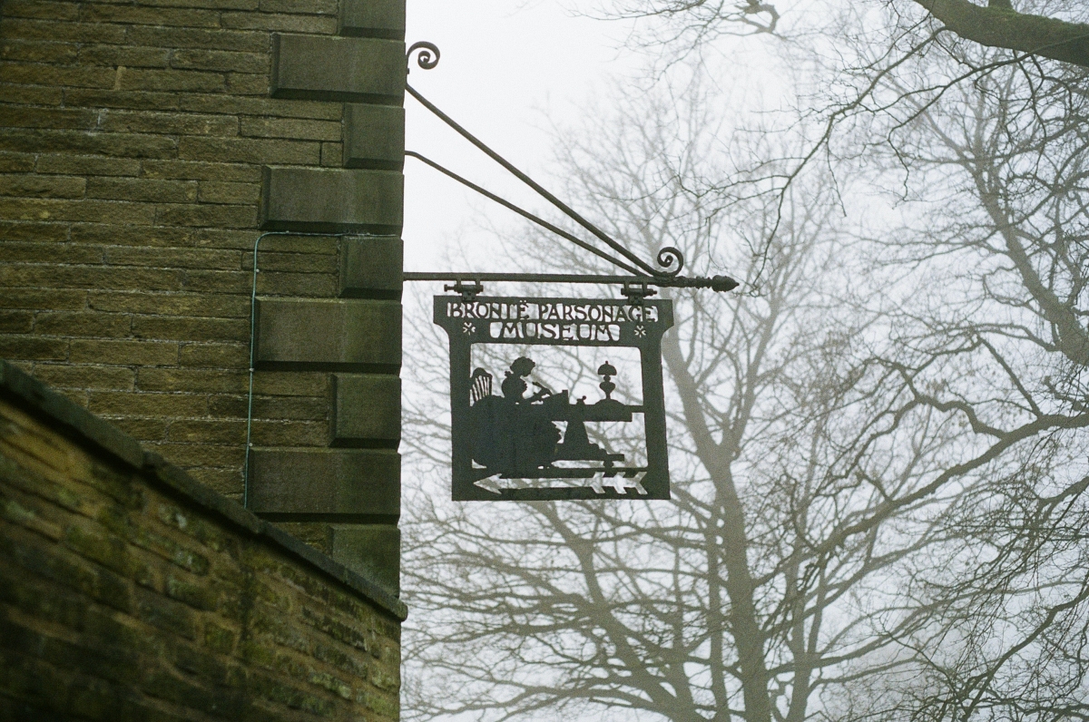 Brontë Parsonage museum sign