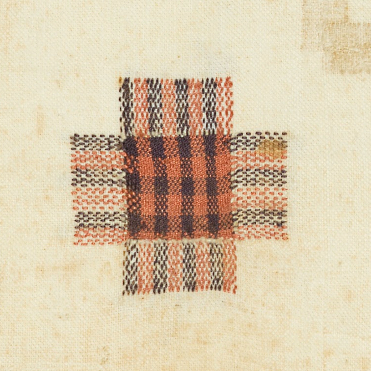 detail of an 1836 darning sampler