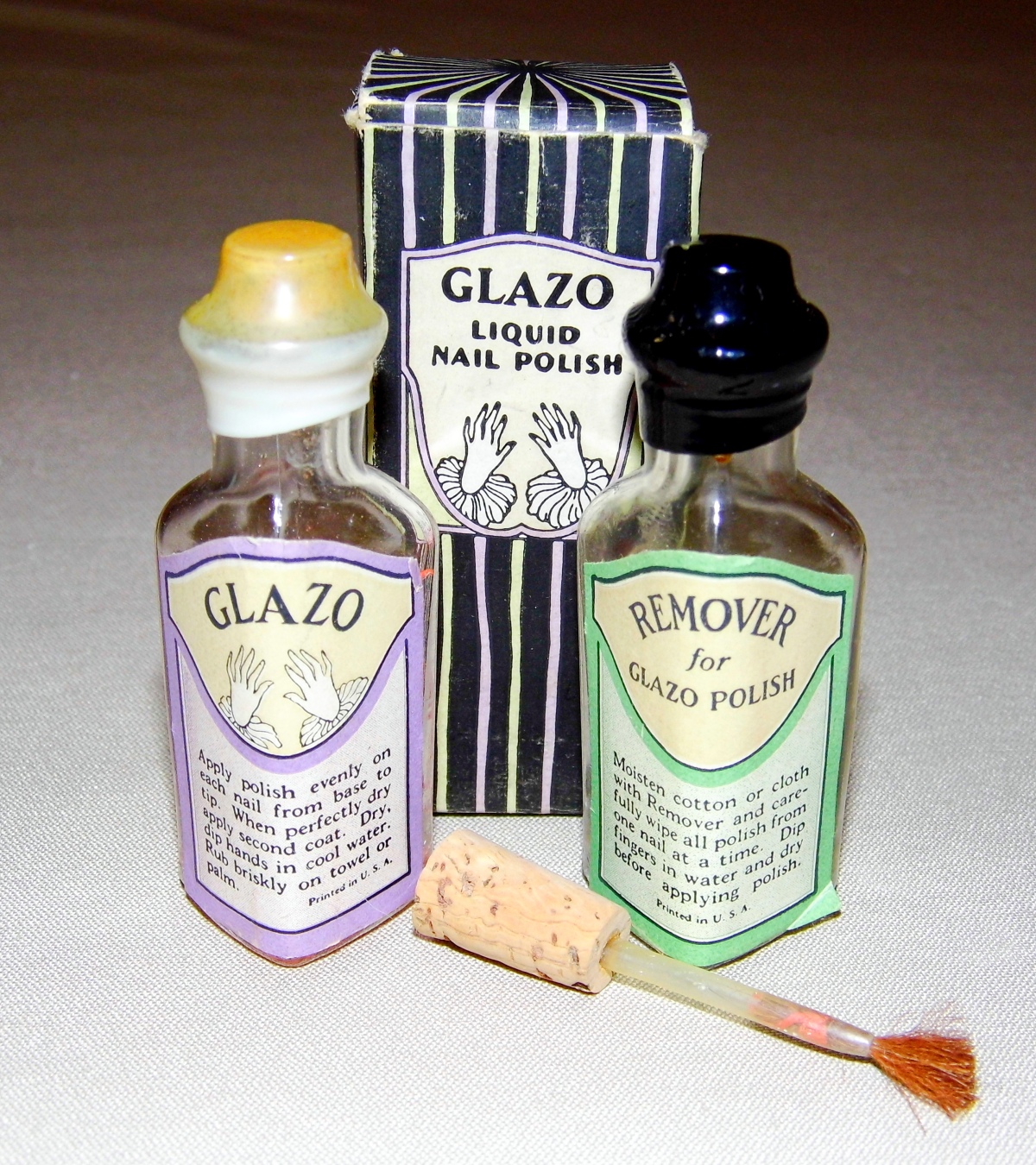 1930s nail polish and remover