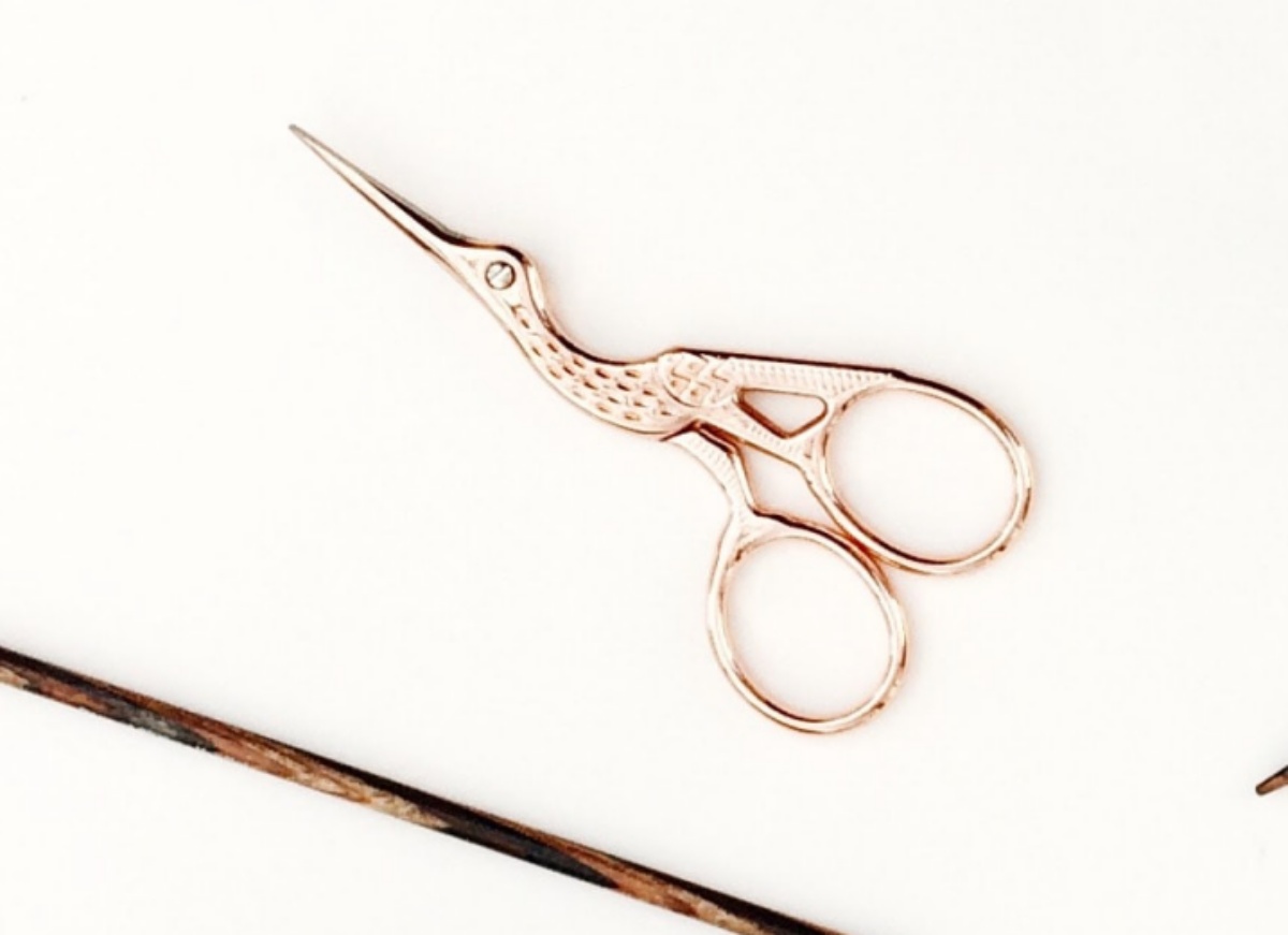 a pair of stork scissors