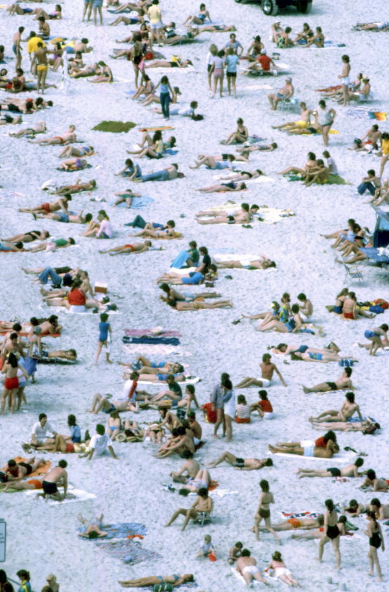 sunbathers in the 1990s