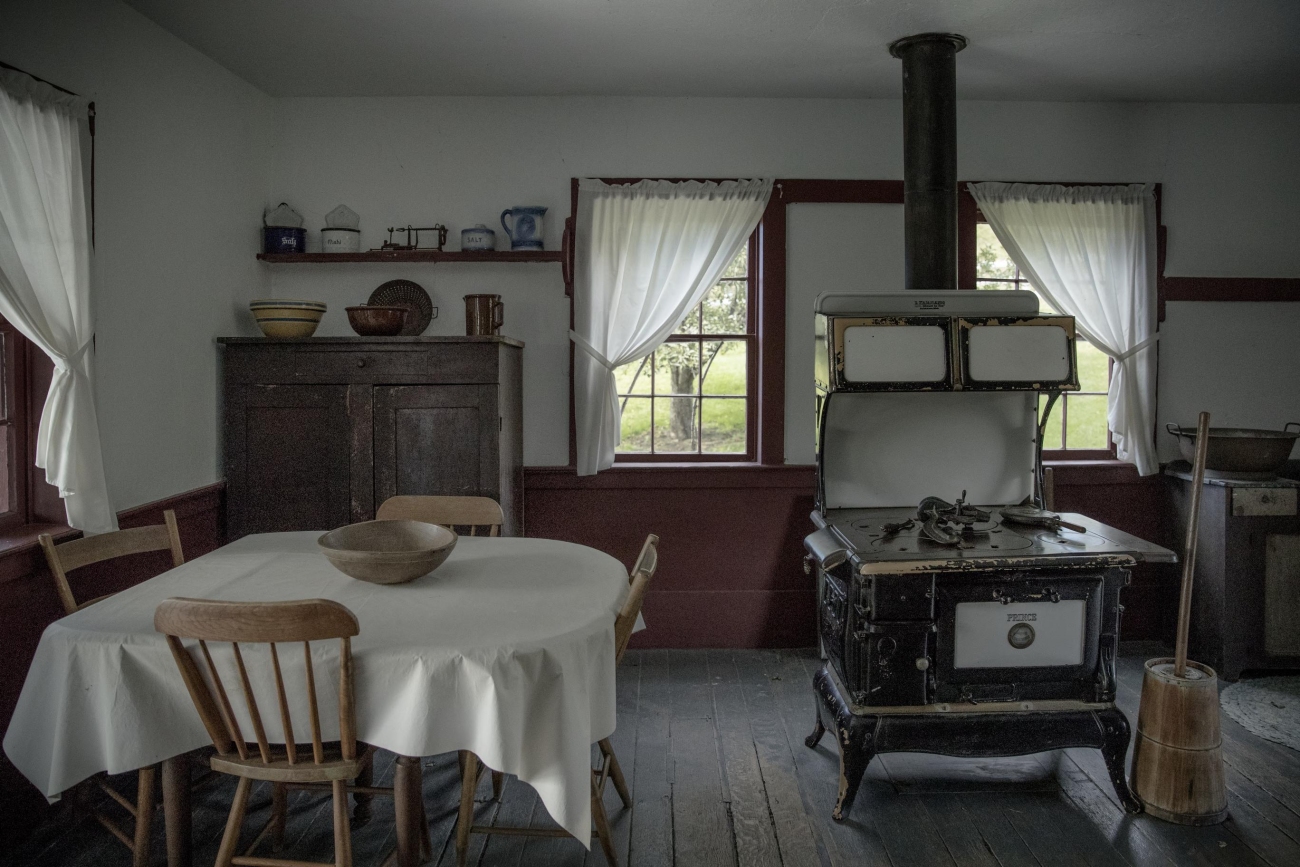 Amish home kitchen with stove
