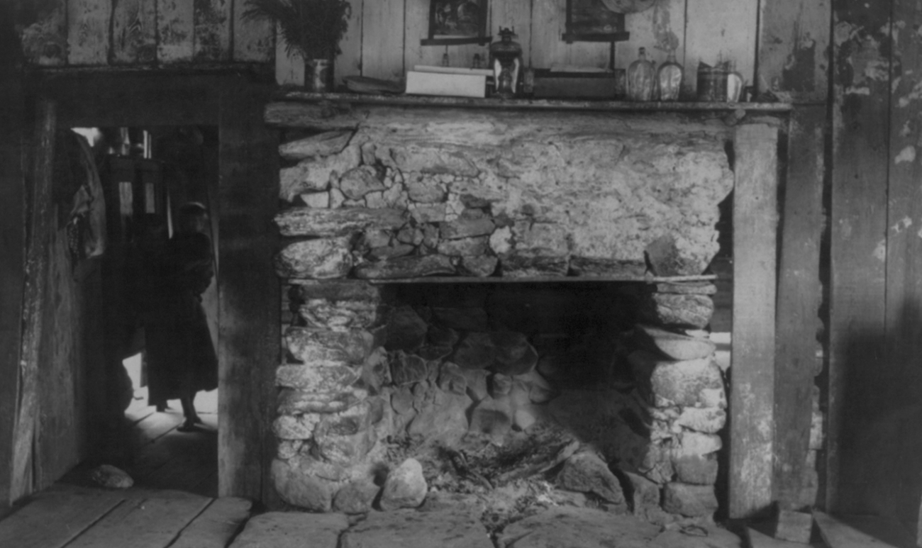 Cabin with Stone Hearth