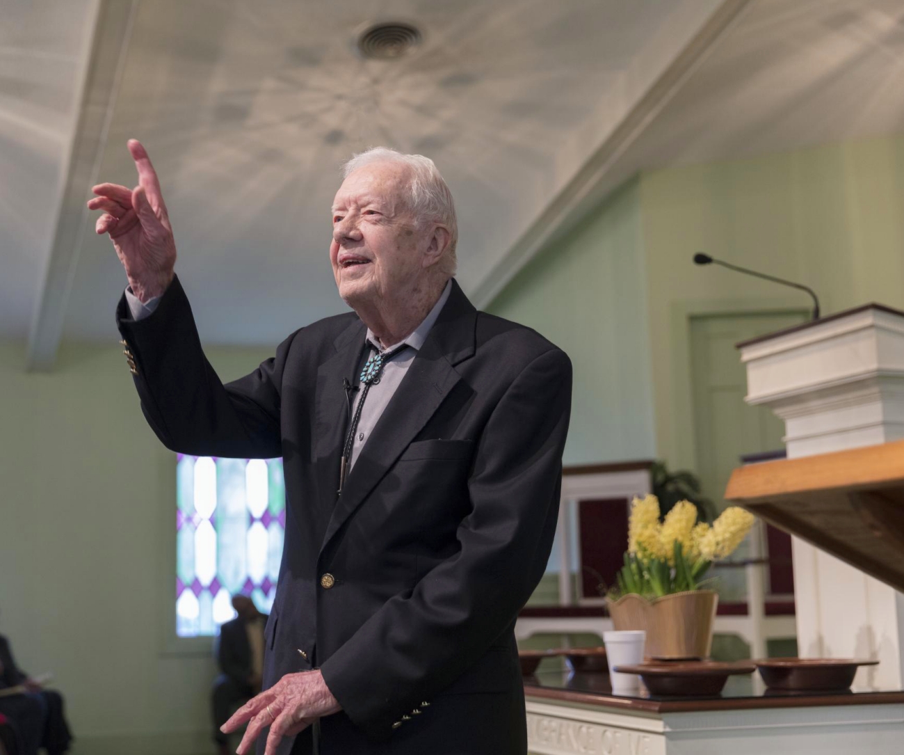 Jimmy Carter Speaking at His Church in 2017