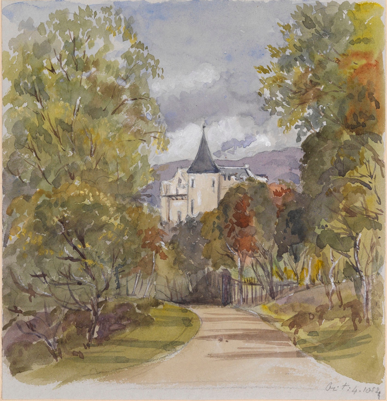 Queen Victoria 1852 Balmoral Watercolor