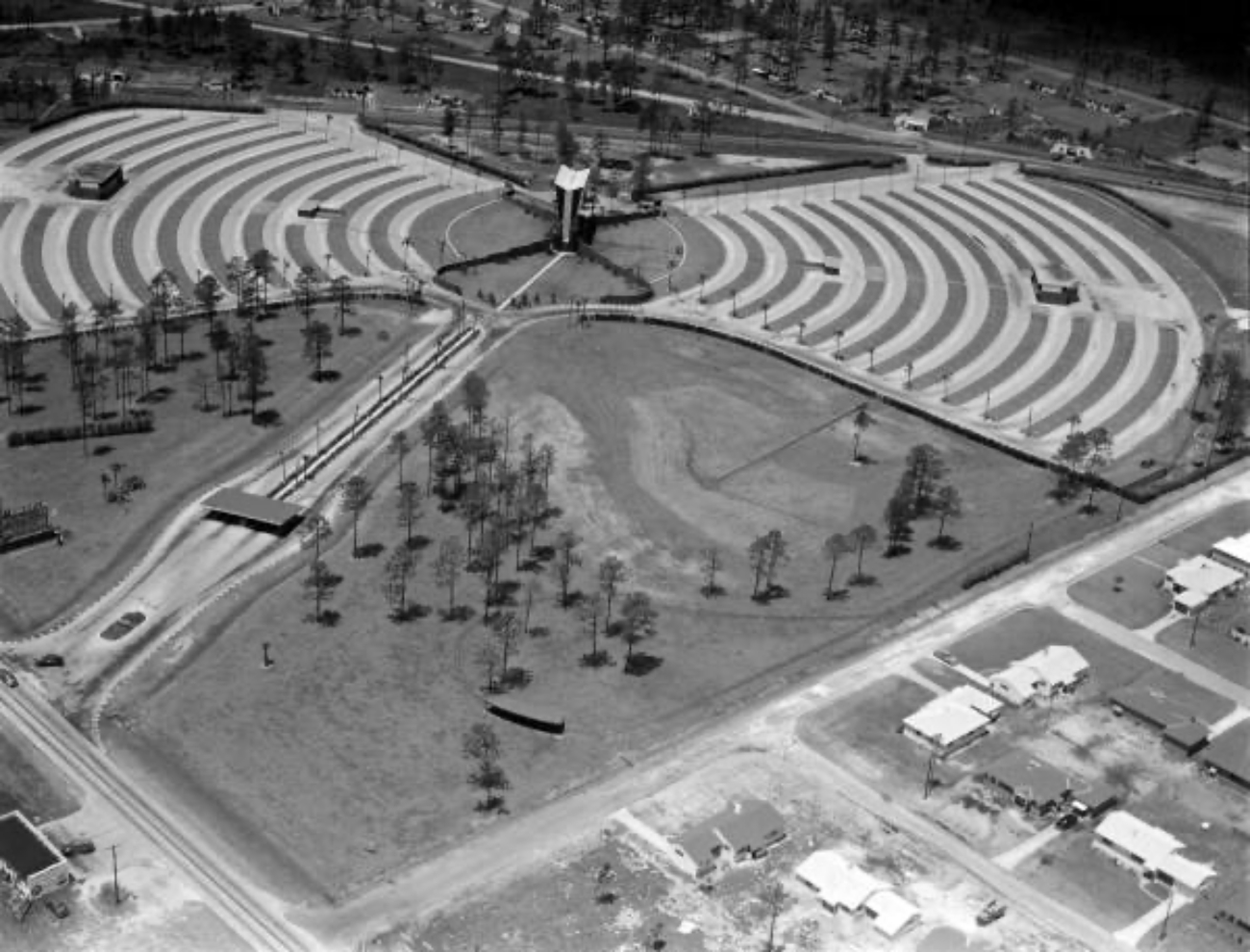 Double Drive In Theaters As Seen from the Air