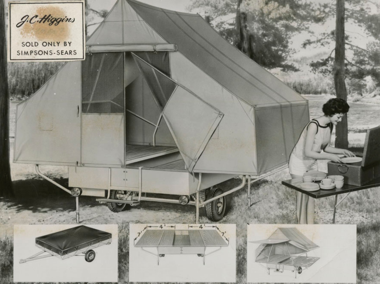 Sears 1950s Pop Up Camper Ad