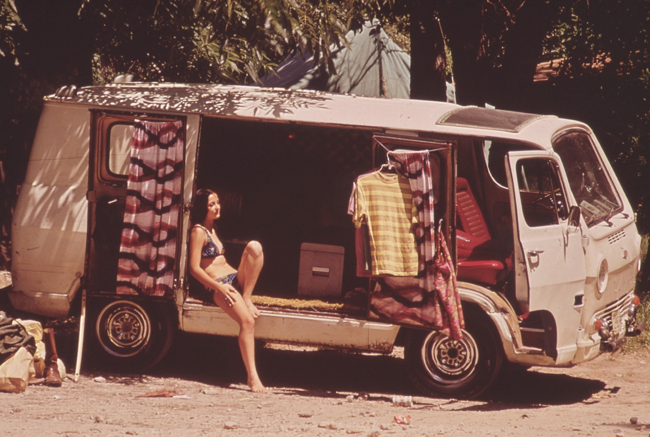 1970s Westfalia at the Beach