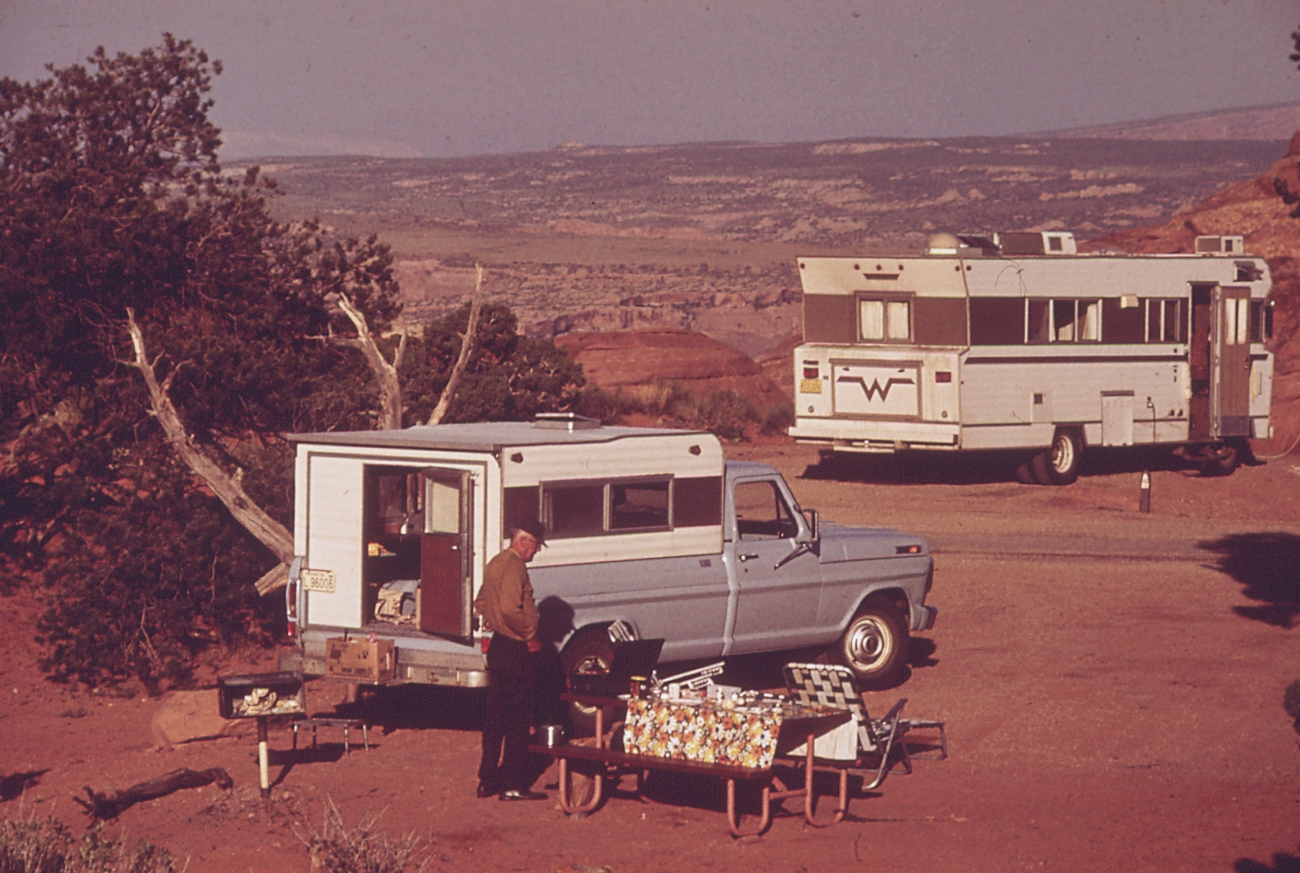 1970s Camper Shell and RV at Moab