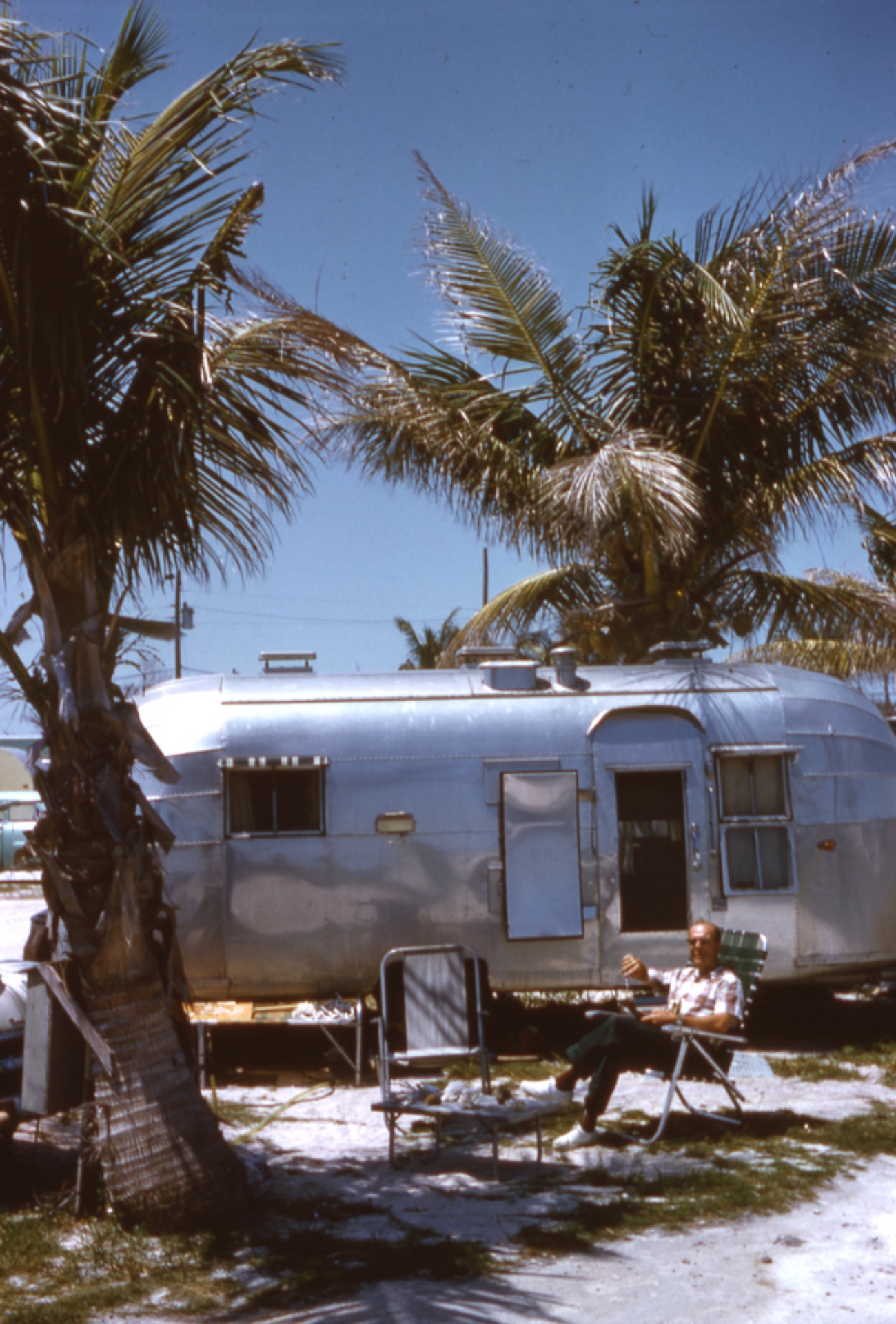 1961 Man with Airstream Trailer