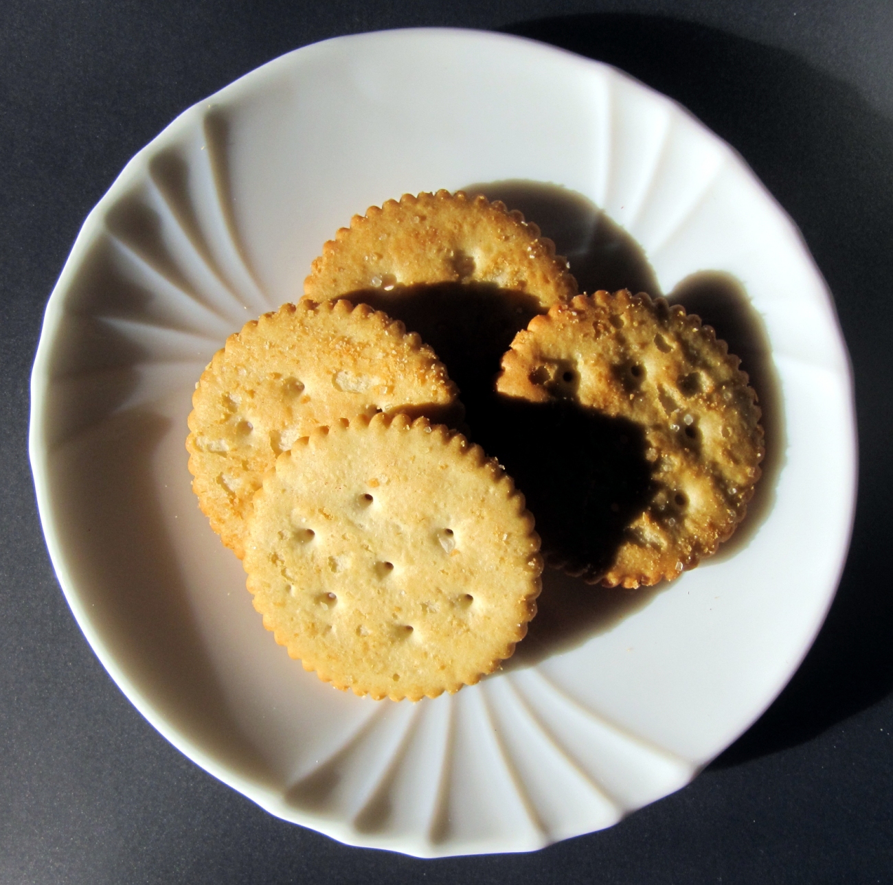 Ritz Crackers on Small Plate