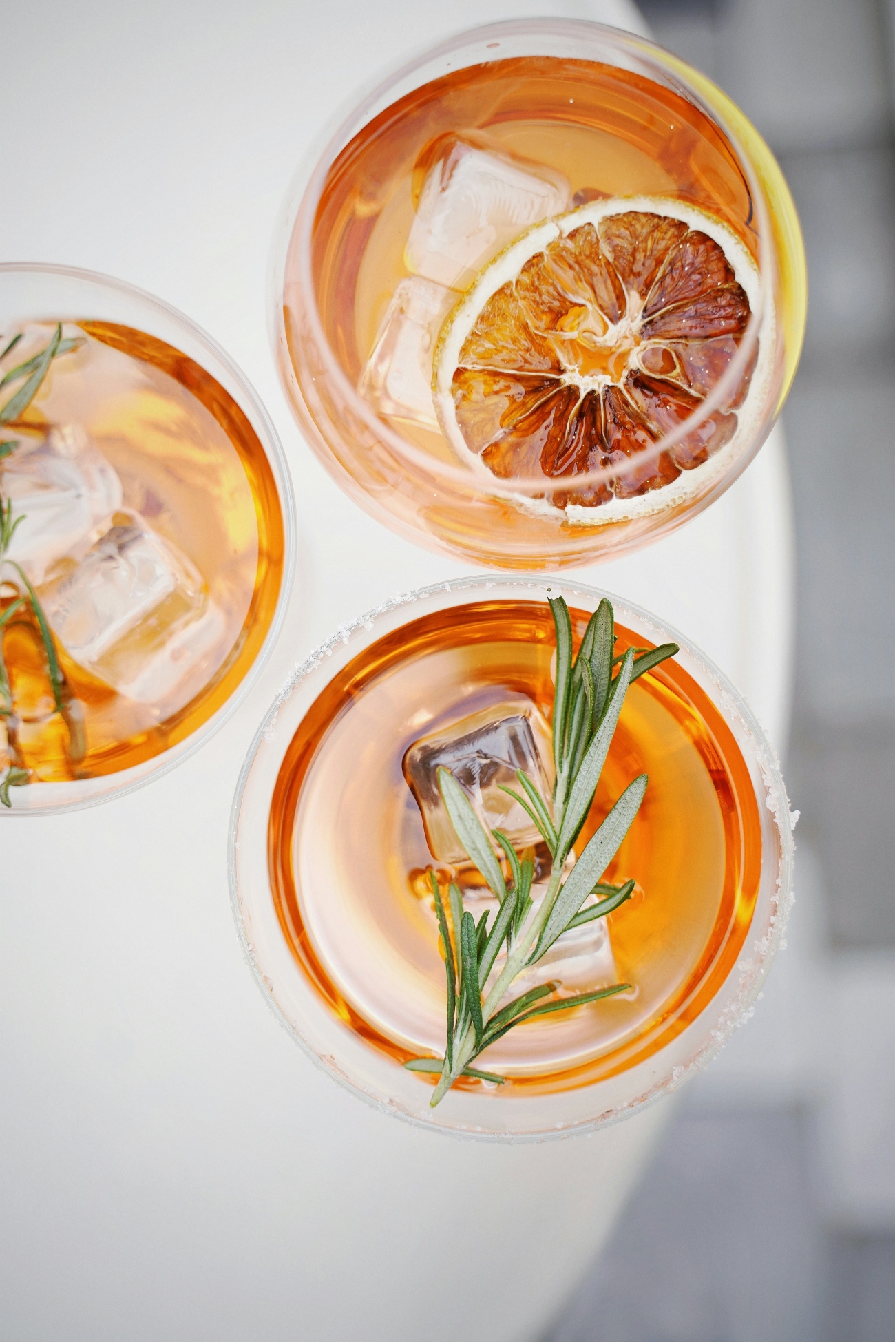 Orange Cocktails on White Table