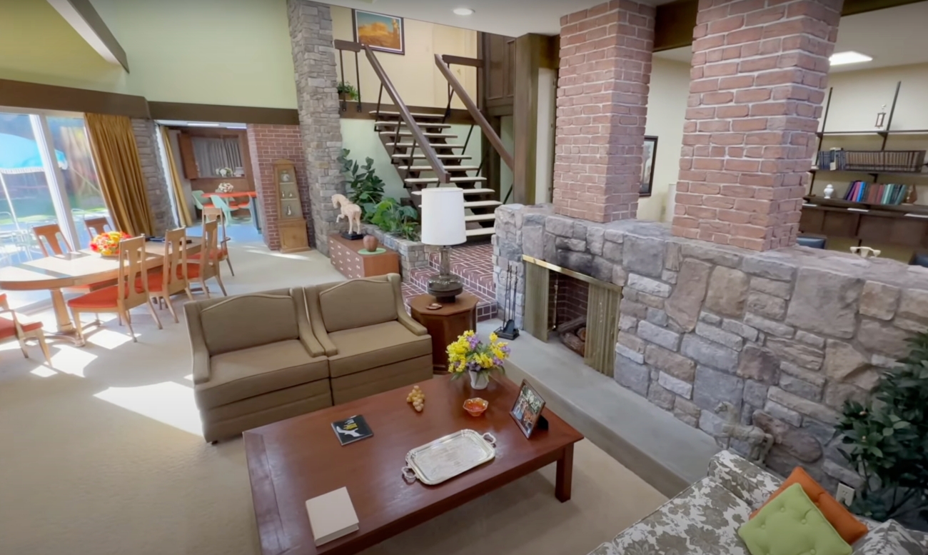 Brady Bunch House Living Room