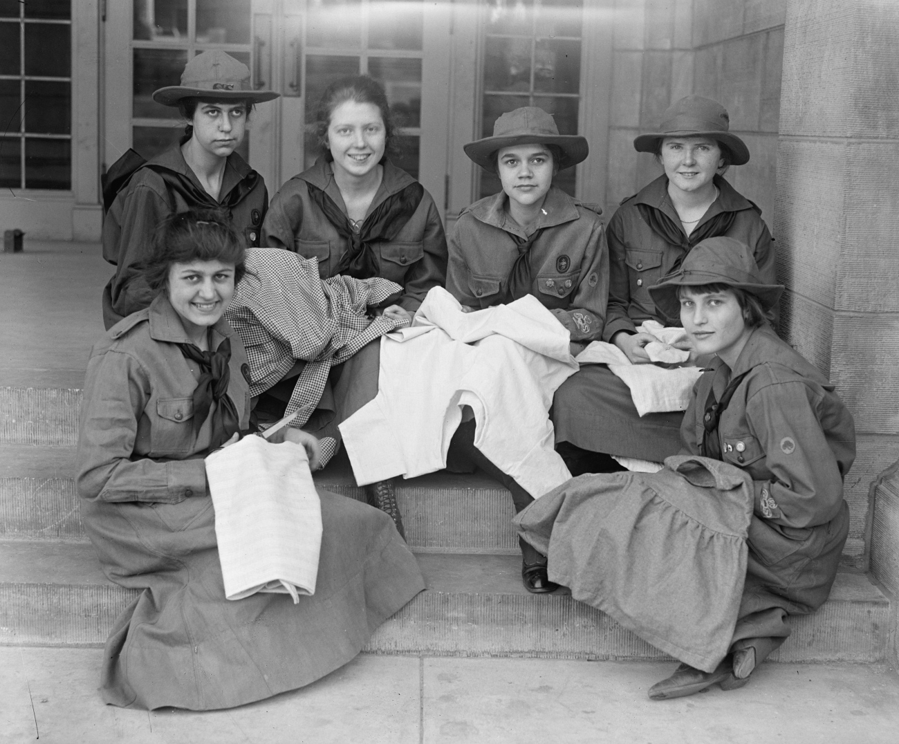 Girls Scouts Sewing