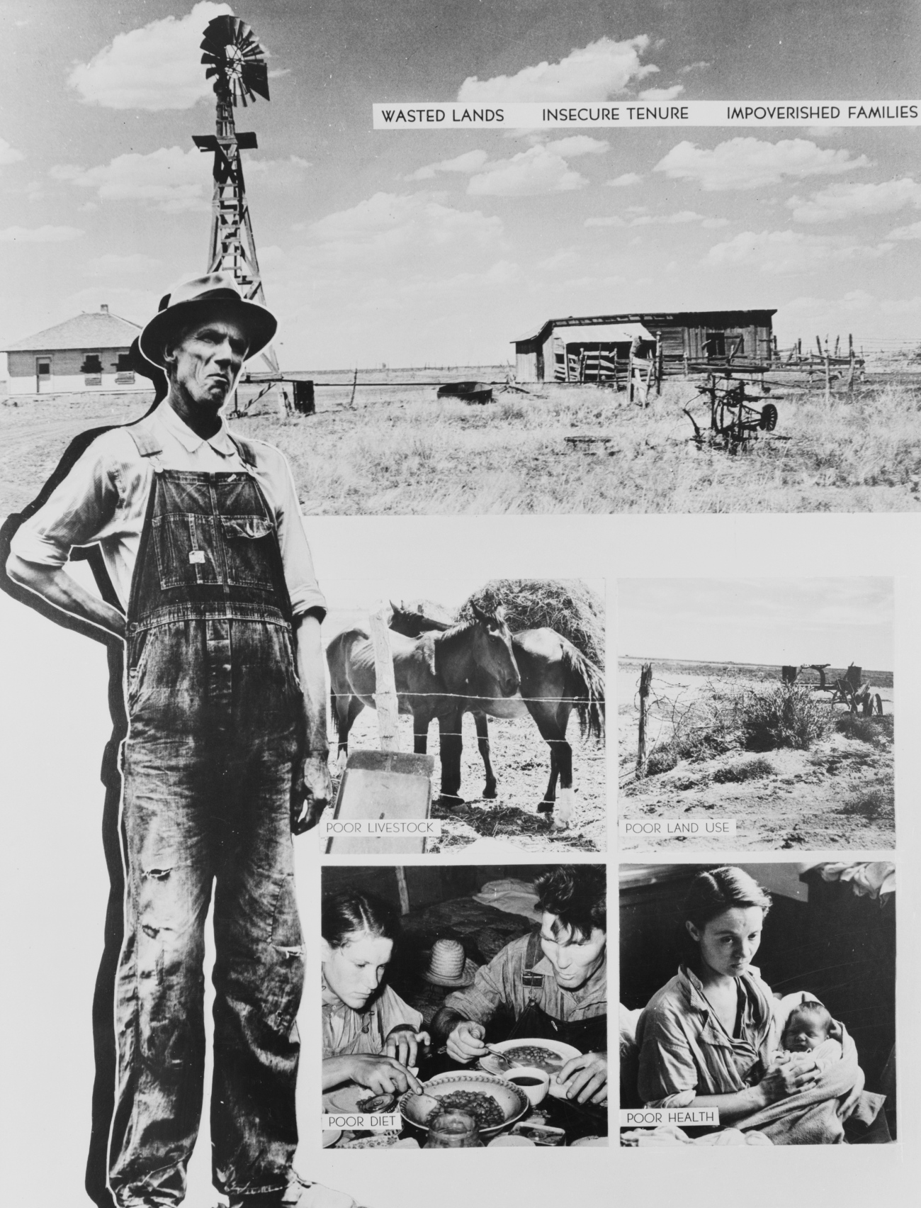 1930s Collage of the Effects of Soil Exhaustion