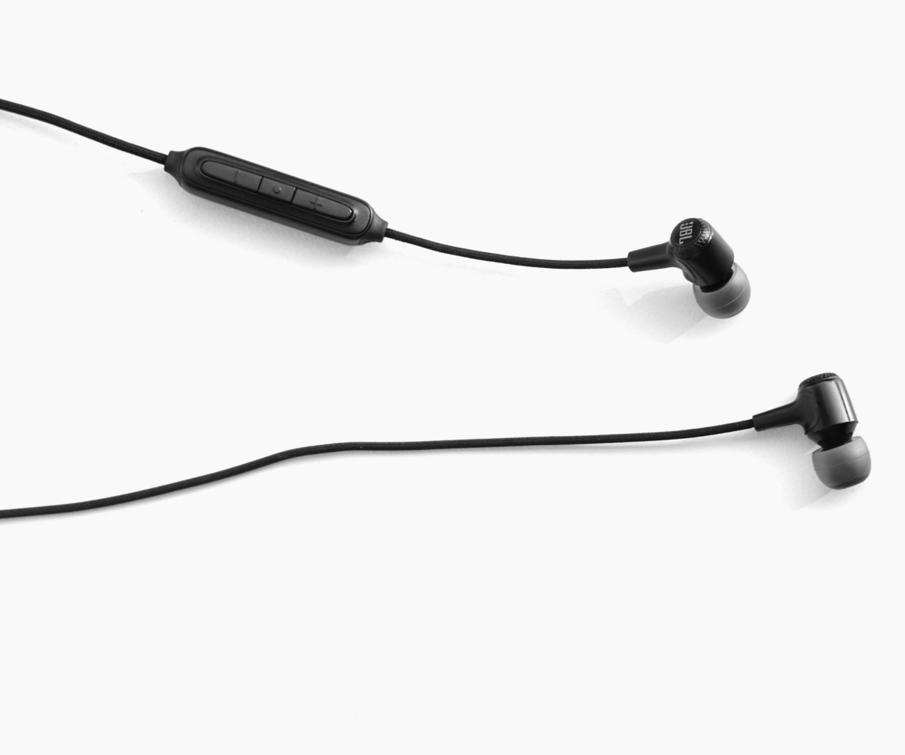 Wired Earbuds on White Background