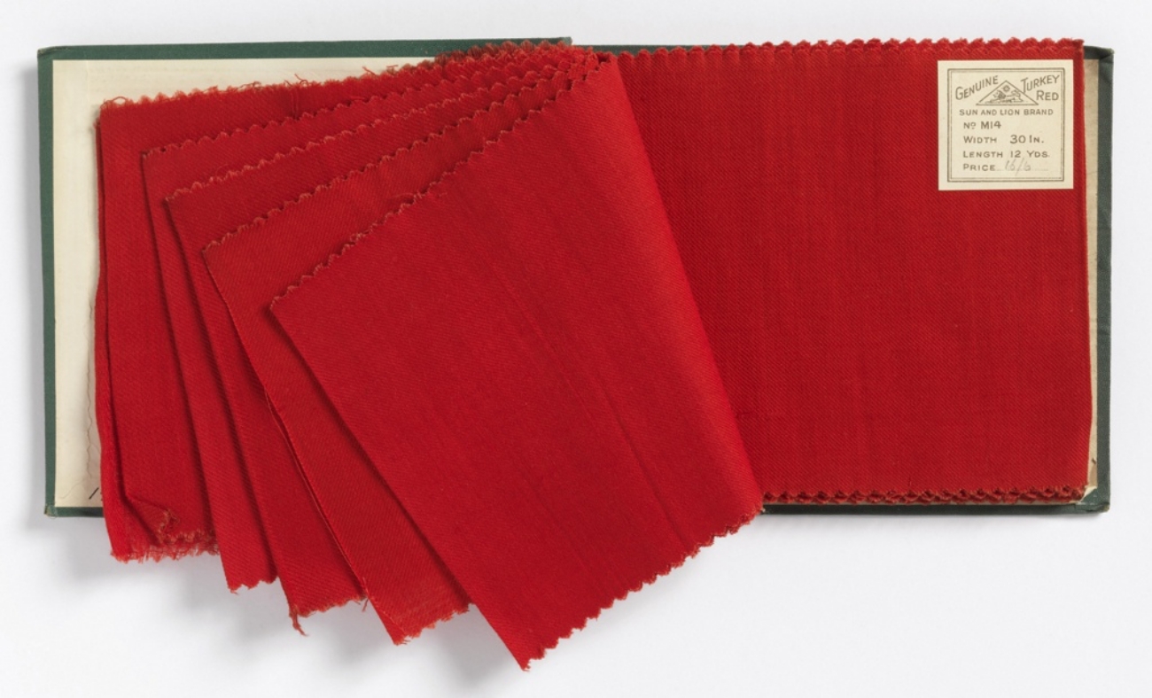 Turkey Red Fabric Sample Book Late 1800s