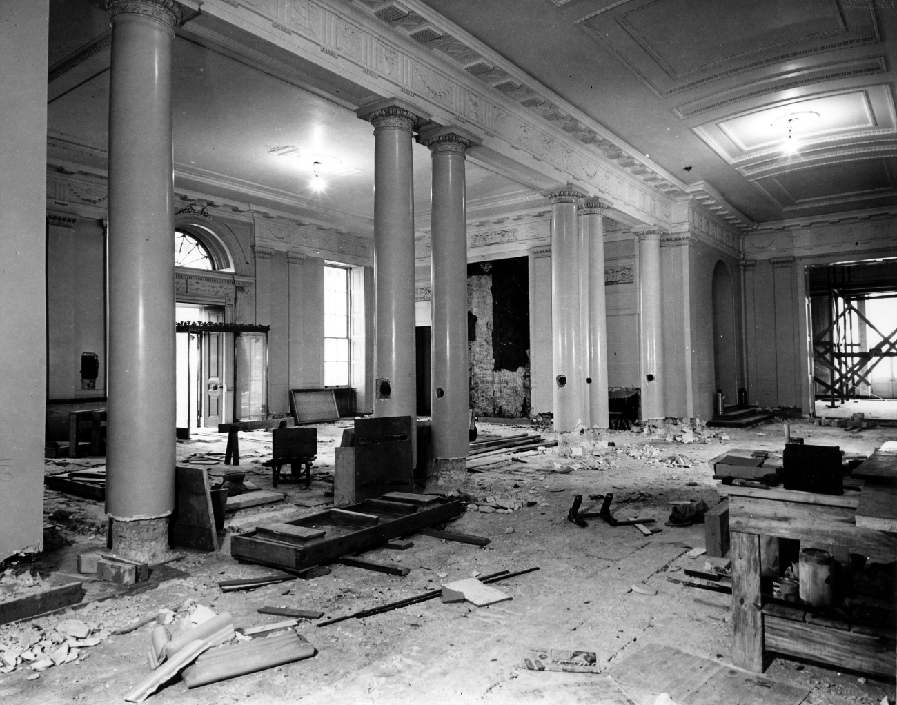 White House Lobby 1949 restoration