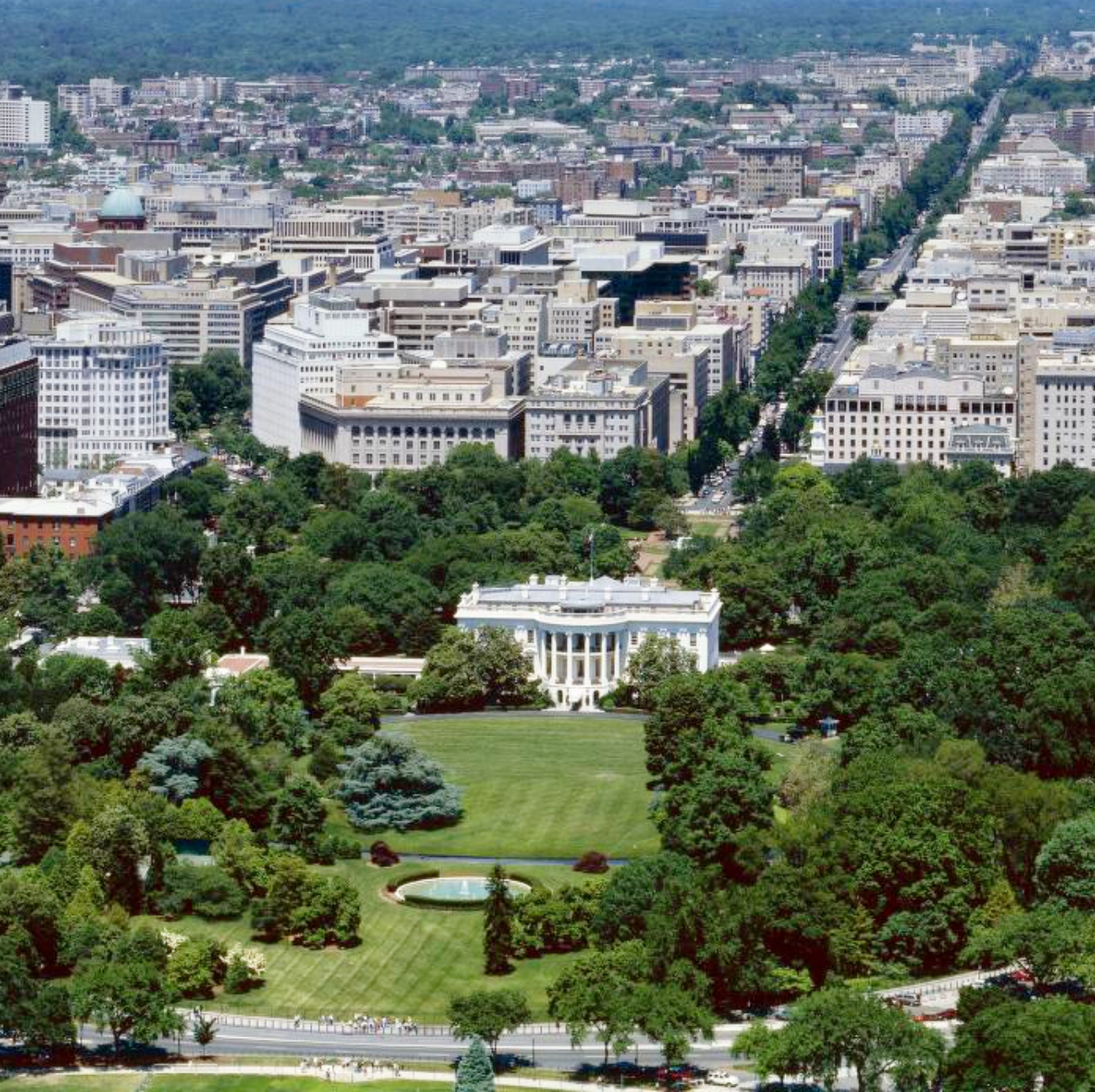 Aerial View of Modern Day White House