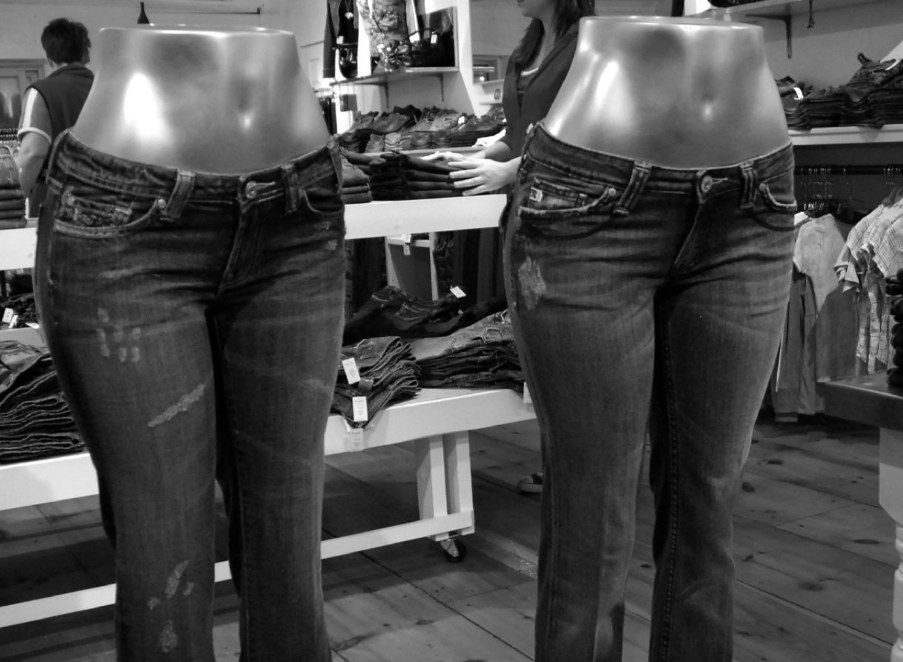 Low Rise Jeans on Mannequins