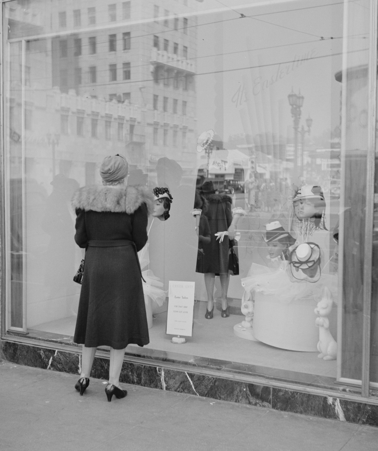 Woman Window Shopping in 1943