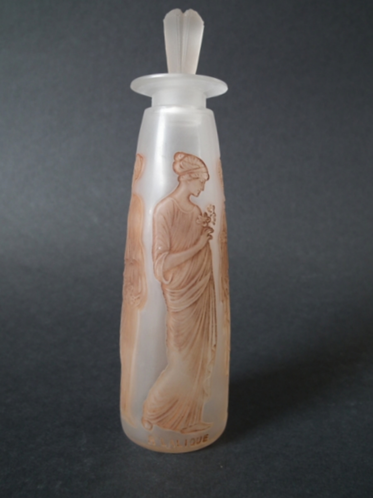 Lalique Glass Perfume Bottle Ambre Antique