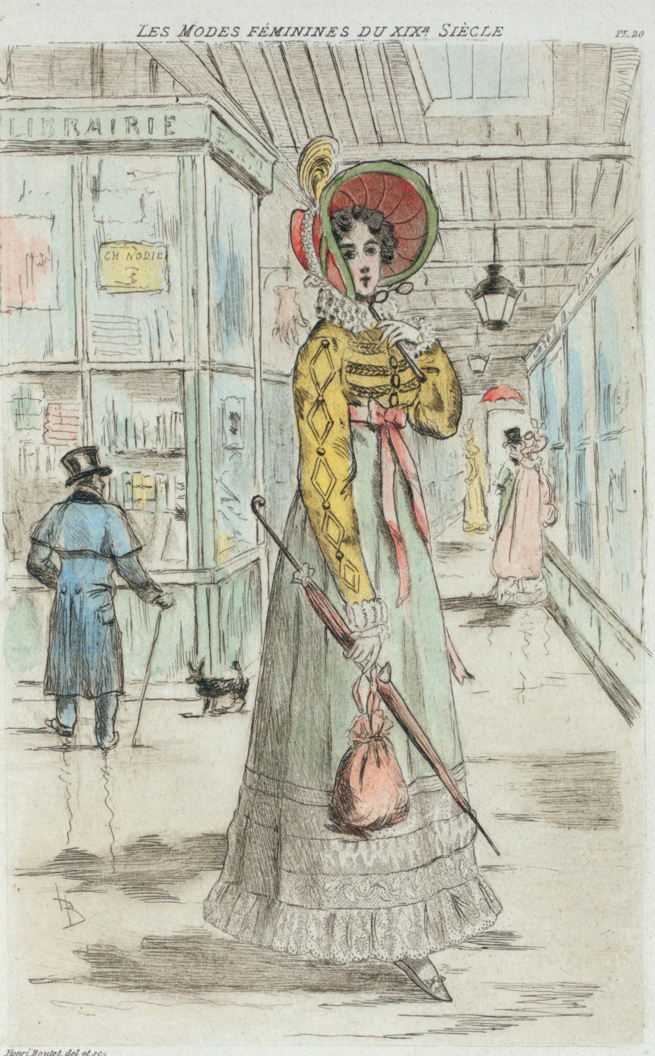 Fashion Plate of Woman Wearing Spencer Jacket