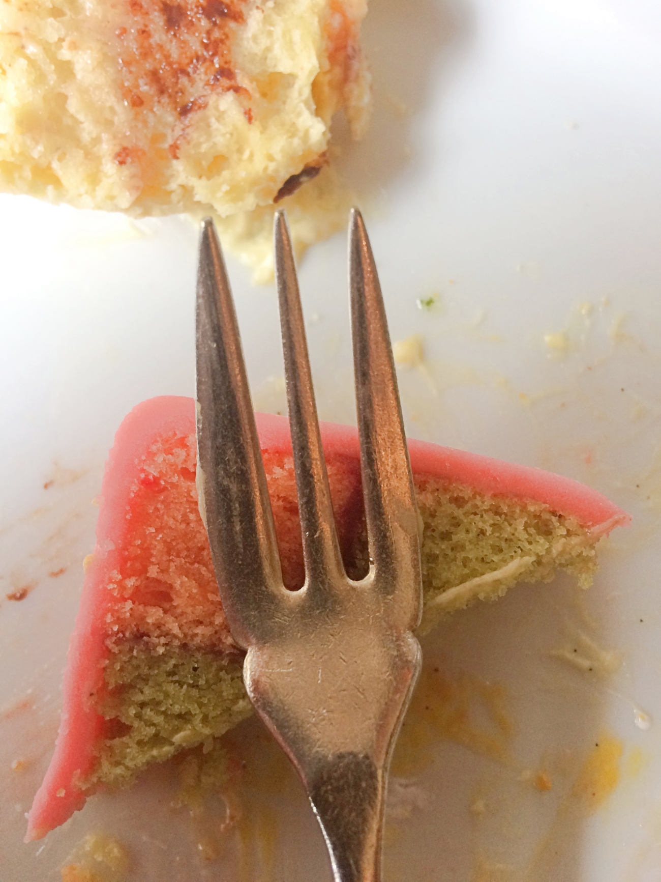 Dessert Pastry Fork Being Used