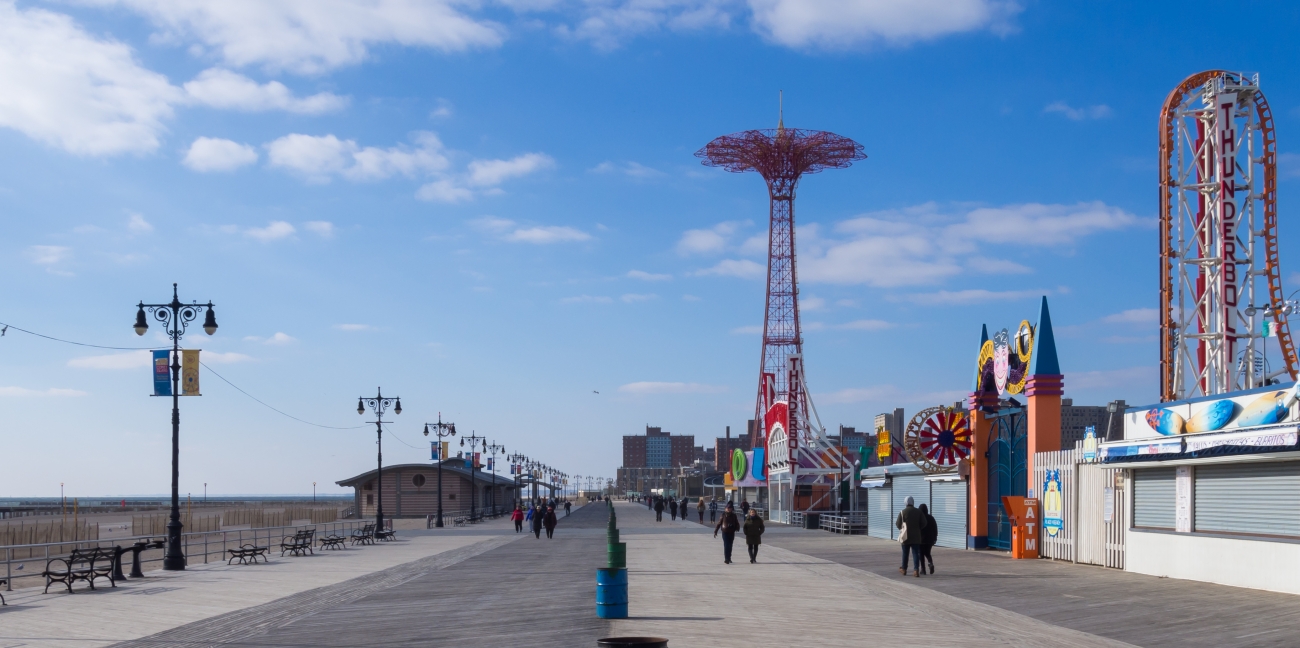 Coney Island Boardwalk and Parachute Jump 2016