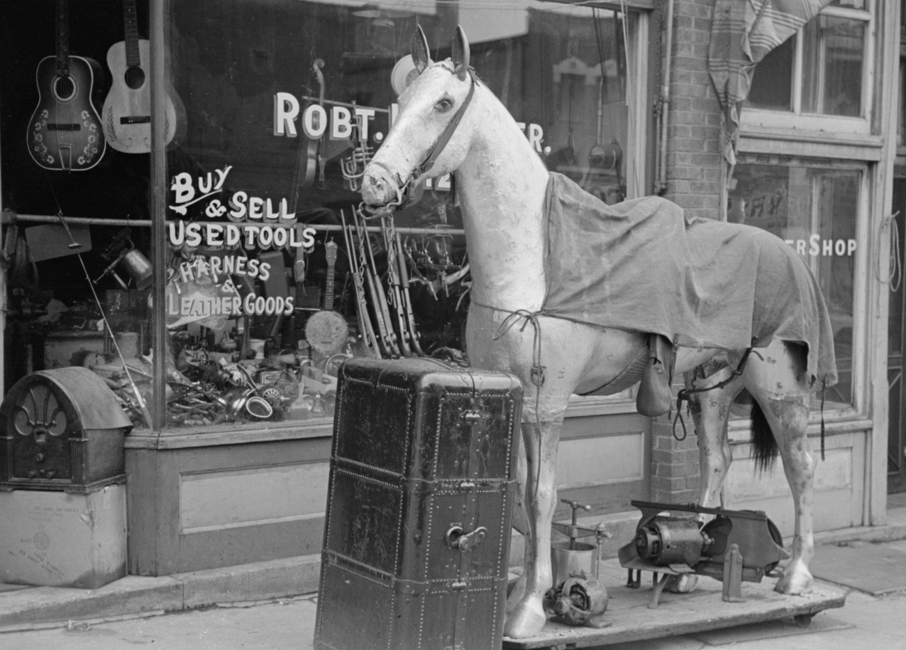 1930s Secondhand Shop with Horse