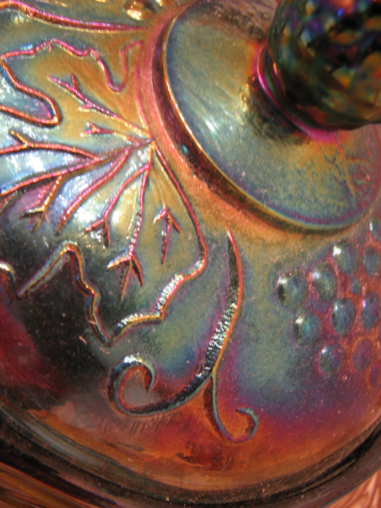 Carnival Glass Candy Jar Lid