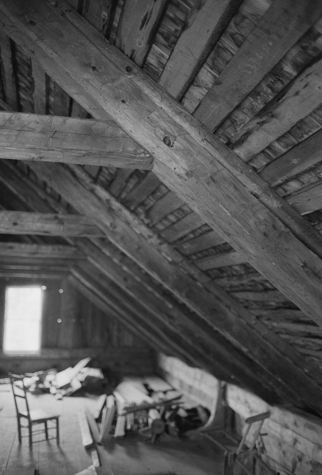 Attic of Half Floor of Acadian House