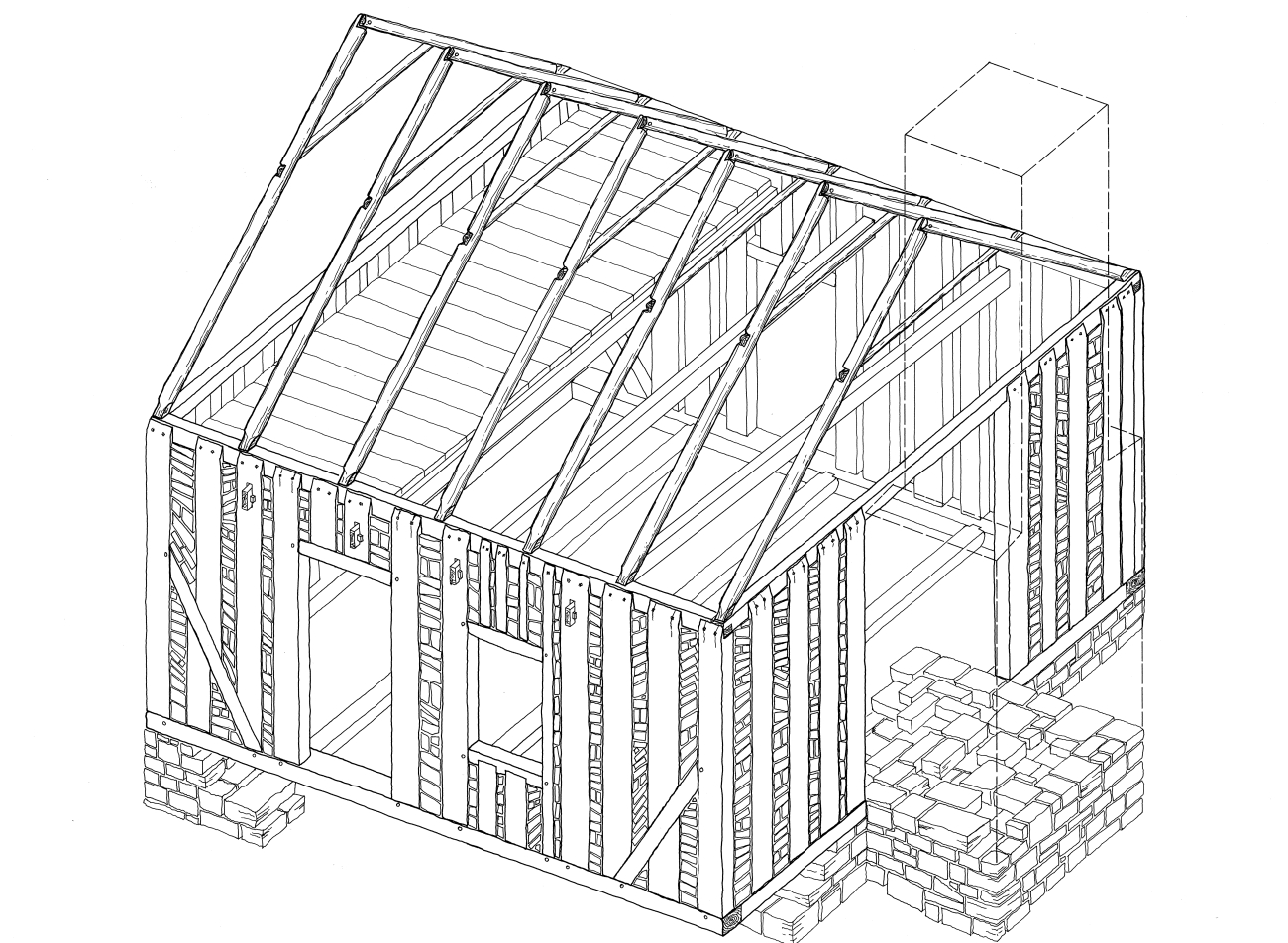 Floor Plan Recreation of Early 1800s Creole Cabin