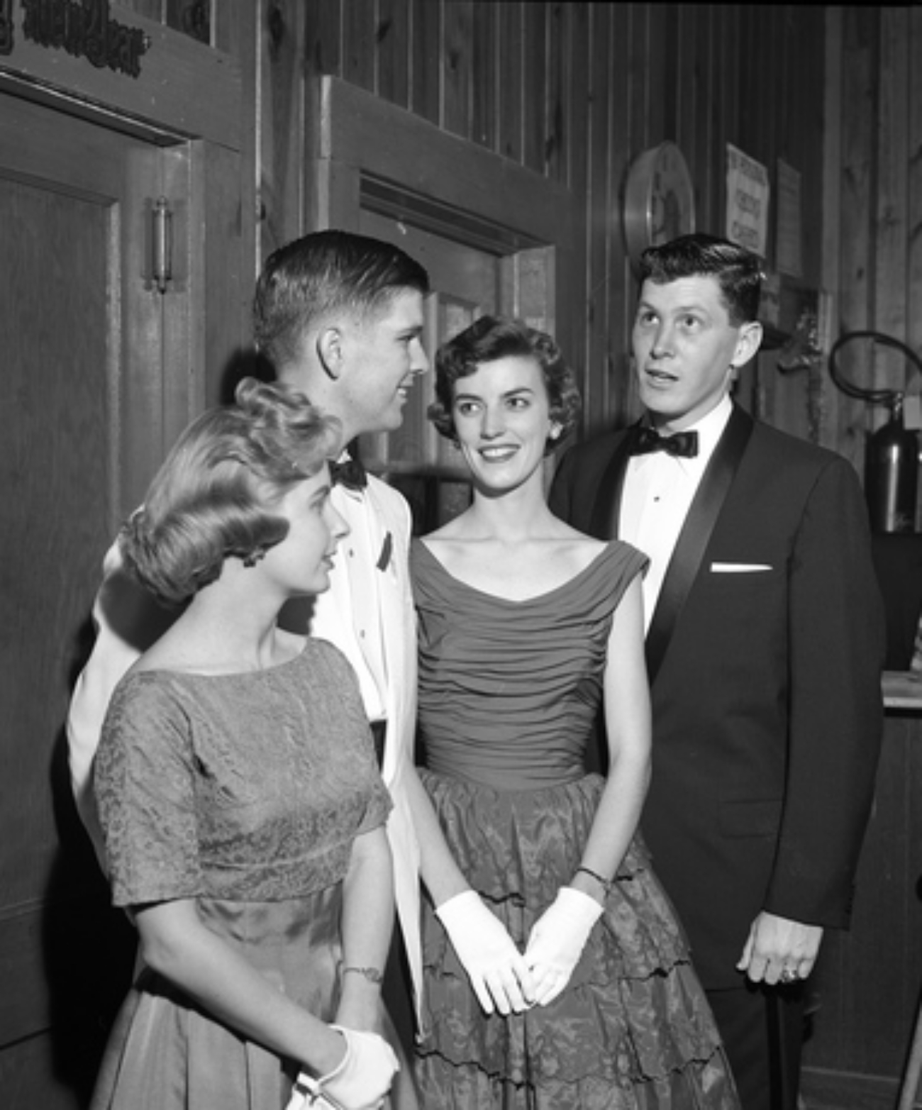 1959 Couples in Formal Attire for a Dance