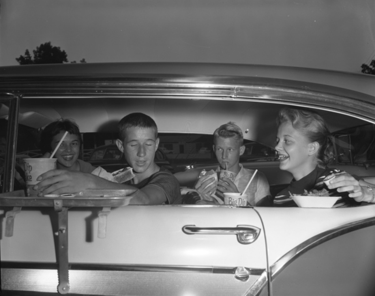 Teens at Drive In 1950s