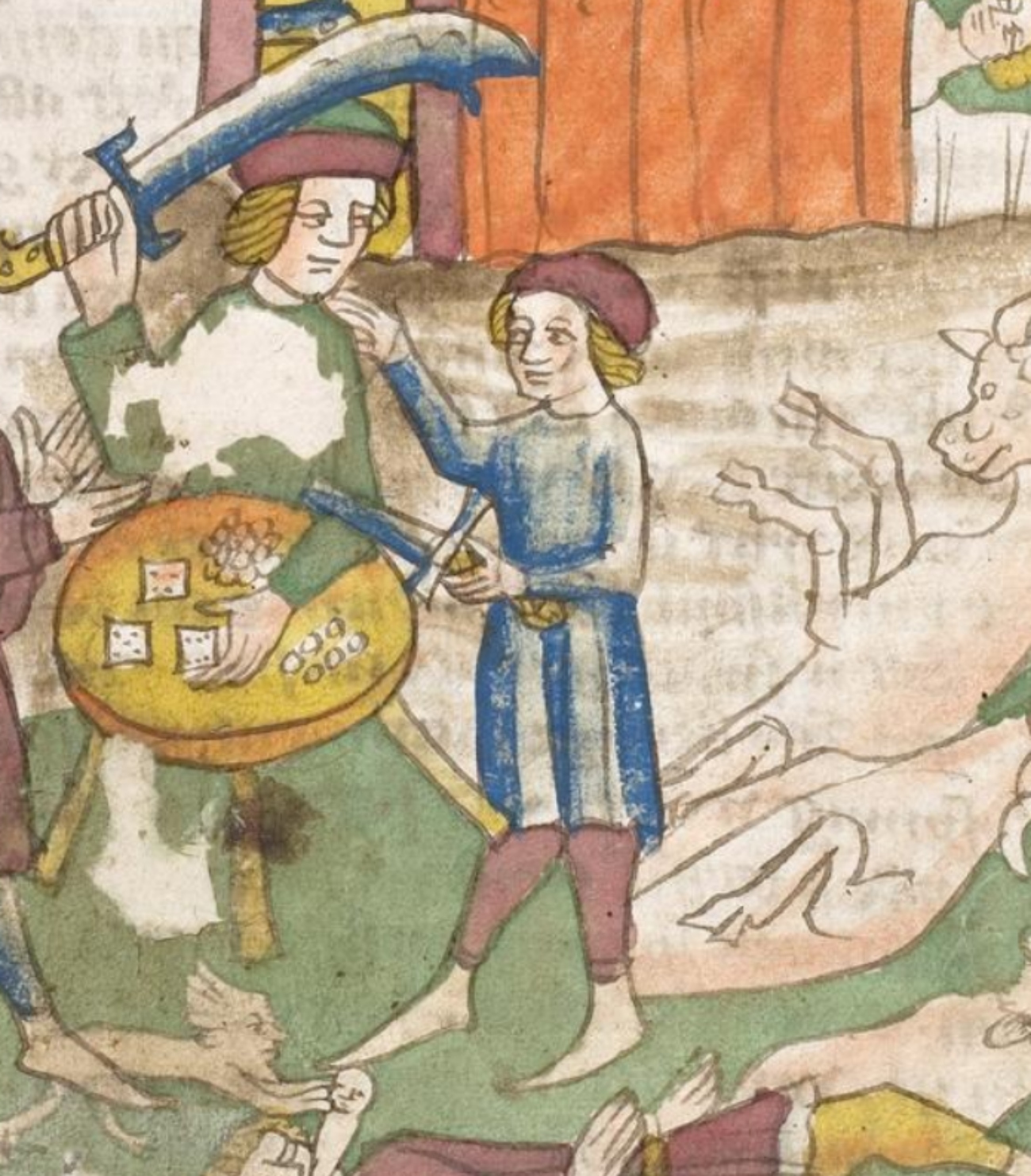 1500s Manuscript Showing Men Wearing Poulaine shoes