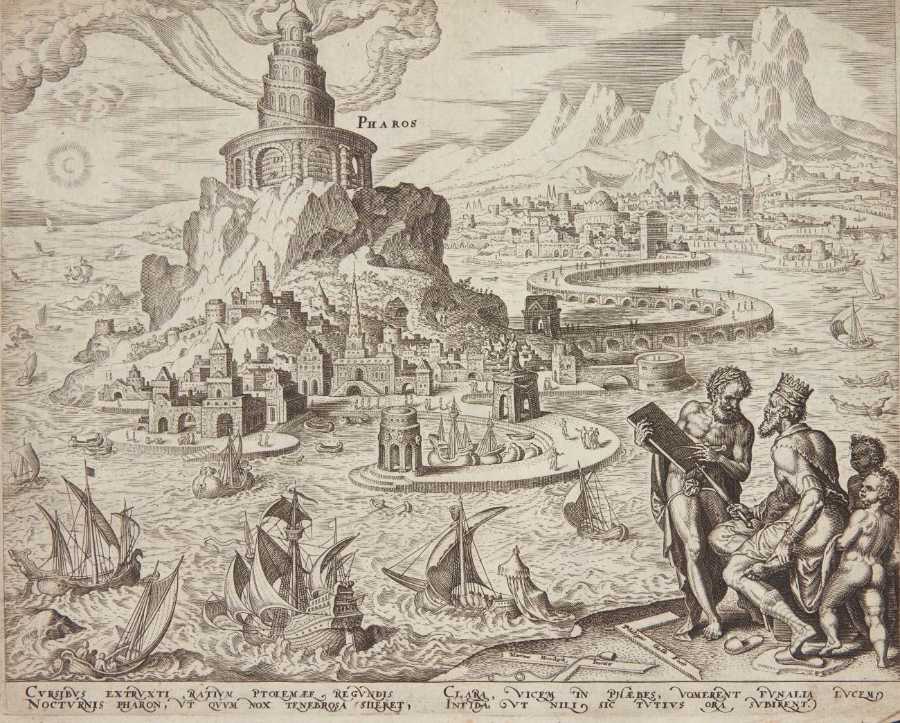 Lighthouse of Alexandria Engraving 1572